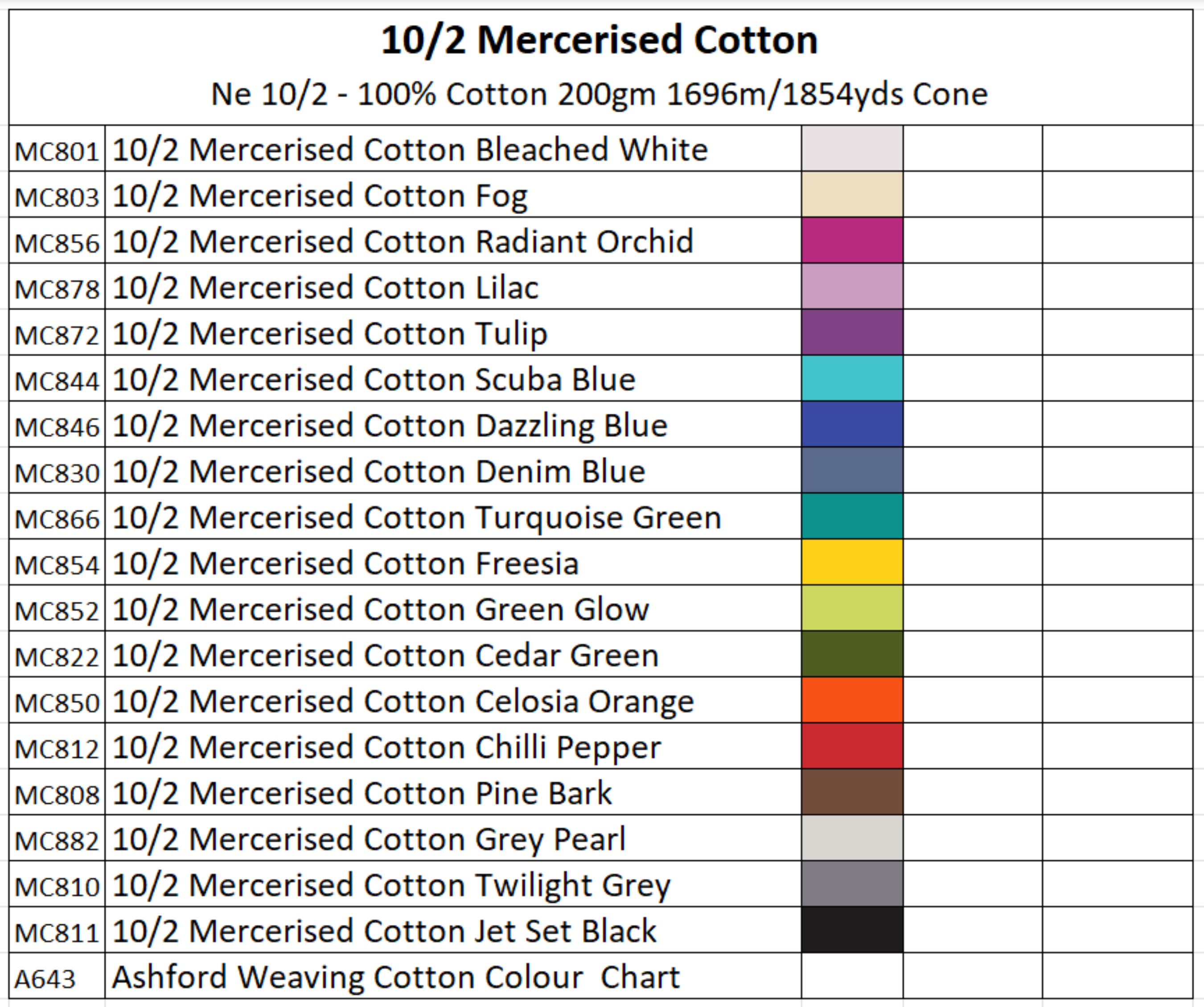 Ashford 10/2 Mercerised Cotton 200g-image