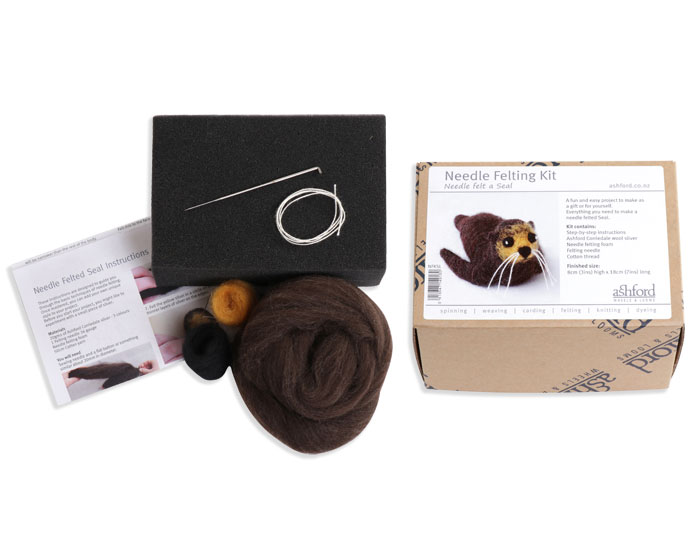 A708 New Zealand Wildlife Needle Felting Kit Seal-image